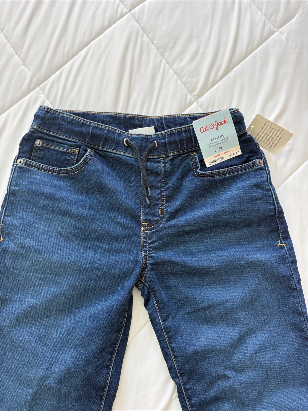 Cat & Jack Indigo Drawstring Jogger Jeans